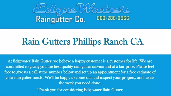 rain gutters phillips ranch ca