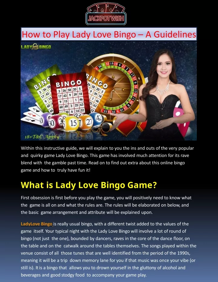 how to play lady love bingo a guidelines