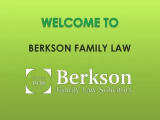 Berkson Family Law Solicitors | Divorce & Family Law | Liverpool |