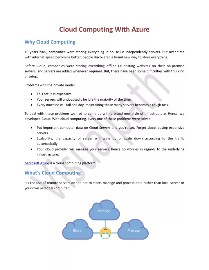 cloud computing with azure