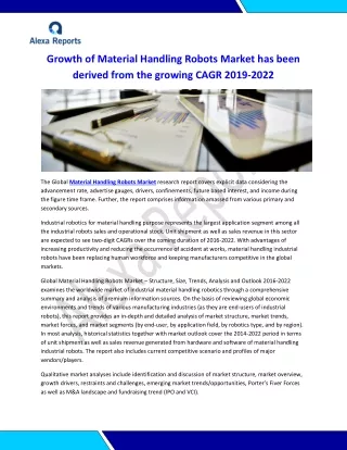 Global Material Handling Robots Market