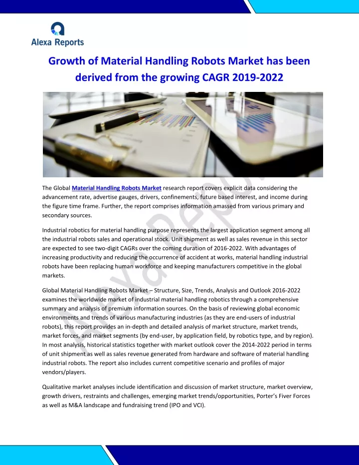 growth of material handling robots market