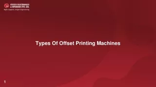 Types Of Offset Printing Machines
