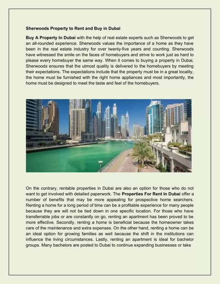 sherwoods property to rent and buy in dubai