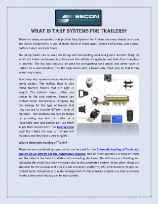 What is Tarp Systems for Trailers?