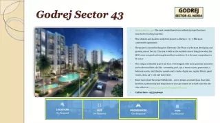 Godrej Sector 43 Noida Brochure