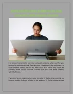 Solve performance problems on your computer with support services - slide 1