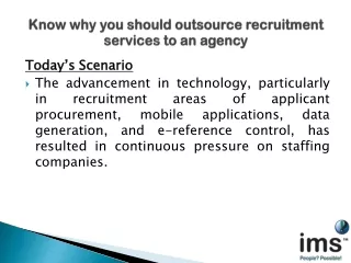 Know why you should outsource recruitment services to an agency