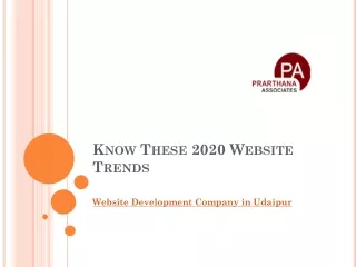 Know These 2020 Website Trends