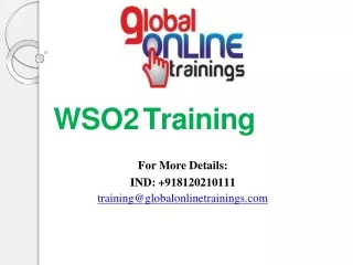 WSO2 Training | WSO2 ESB Online Training - Global Online Trainings
