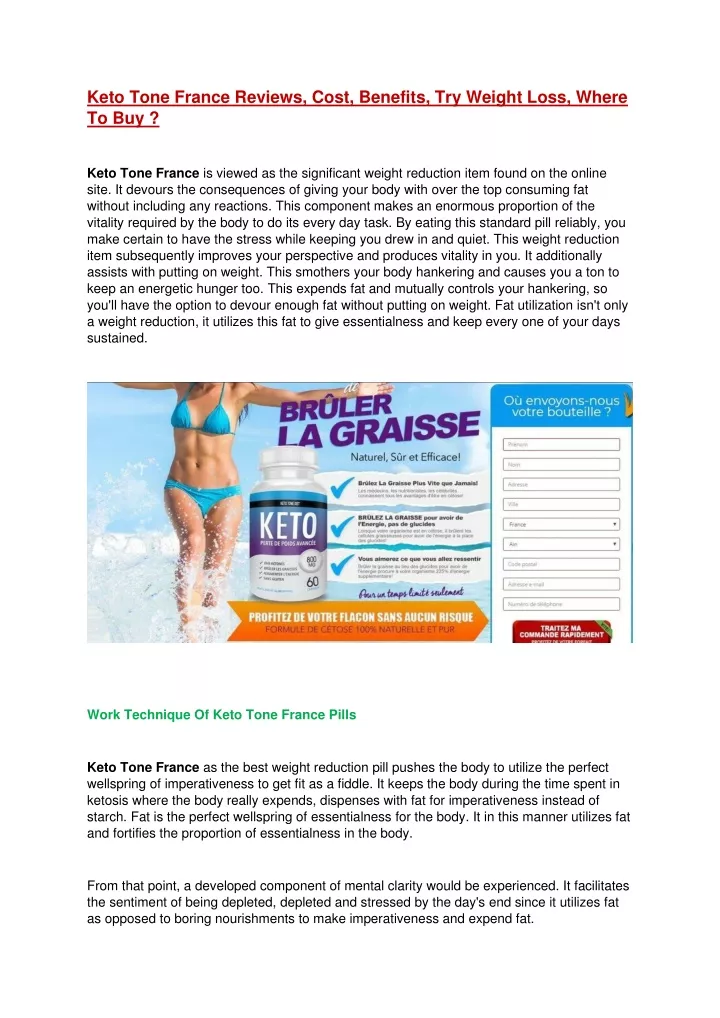 keto tone france reviews cost benefits try weight