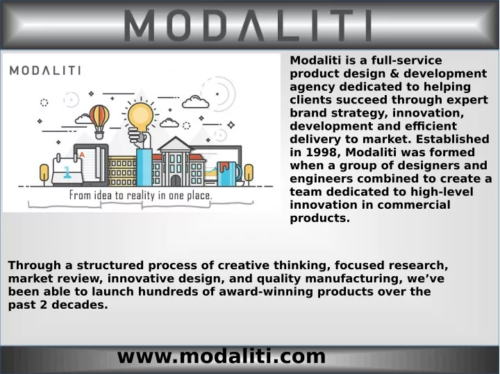 modaliti is a full service product design
