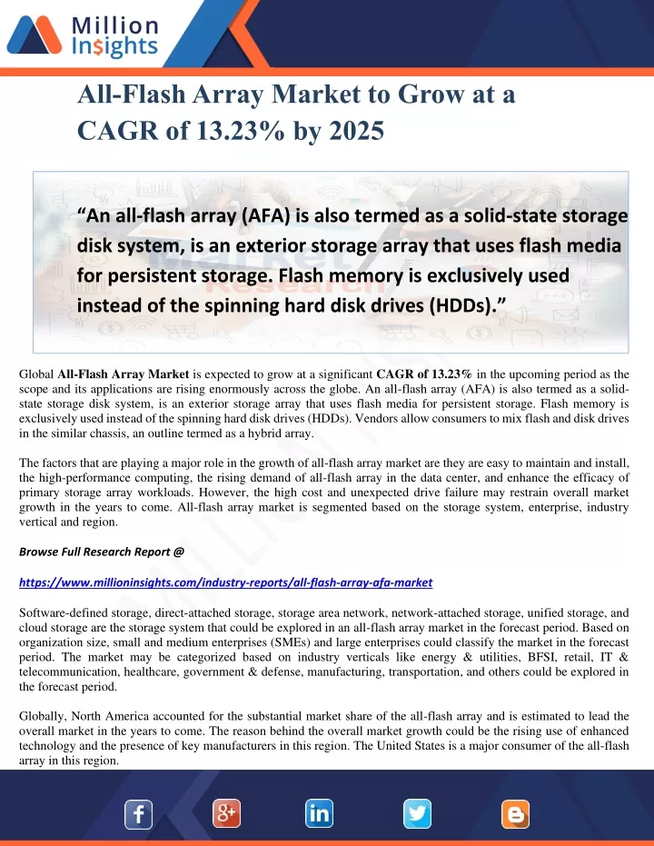 all flash array market to grow at a cagr