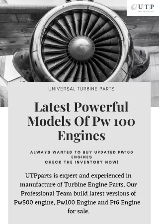 Latest Models of Pw 100 Engines