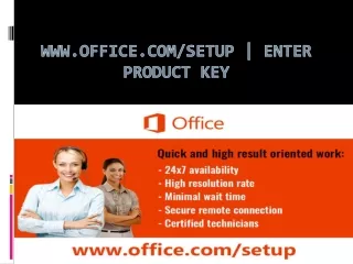 www office com setup enter product key
