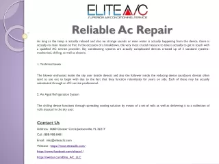 reliable ac repair