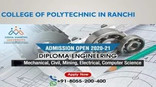 Best College of Polytechnic in Ranchi