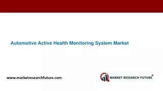 Automotive Active Health Monitoring System Market