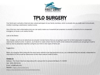 Tplo Surgery