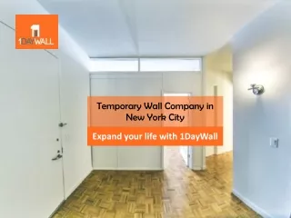 Temporary Wall Company in New York City,  NYC - 1Daywall