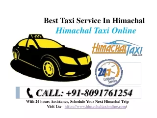 Best Taxi Service In Himachal – Himachal Taxi Online