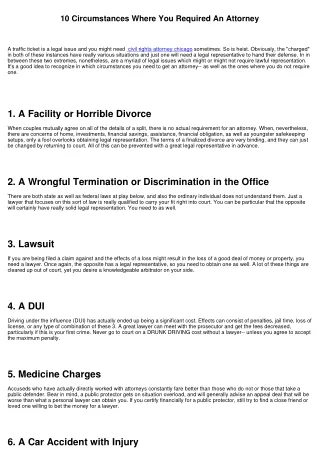 10 Situations Where You Need An Attorney