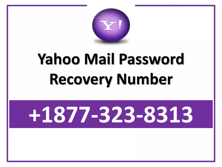 yahoo mail password recovery number
