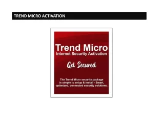 Activate Trendmicro - Install and Activate Trend Micro Activation