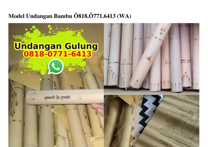 model undangan bambu 818 771 6413 wa