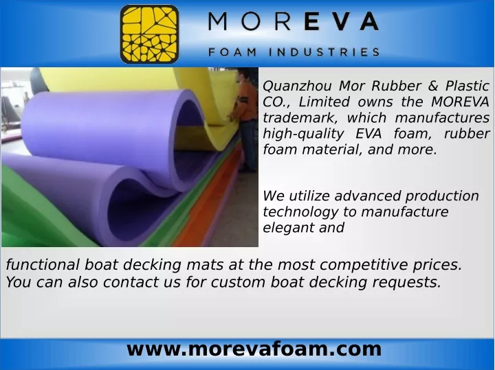 quanzhou mor rubber plastic co limited owns