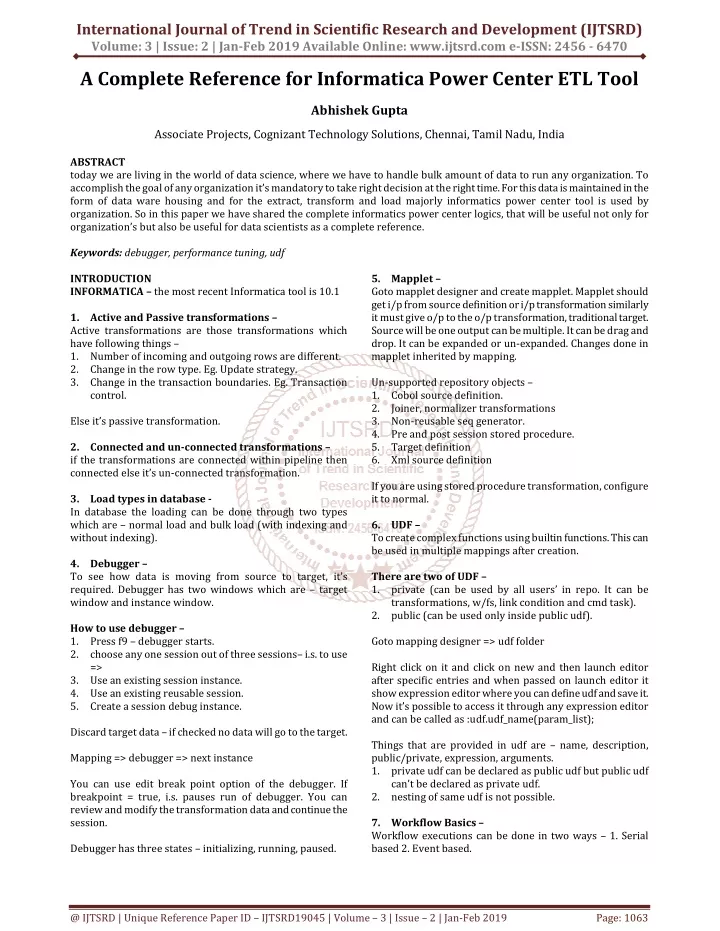 international journal of trend in scientific