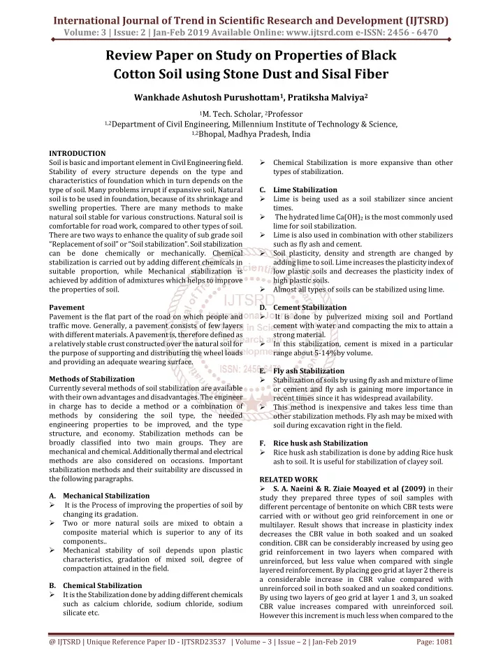 international journal of trend in scientific