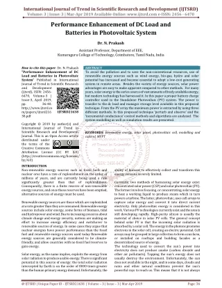 Performance Enhancement of DC Load and Batteries in Photovoltaic System