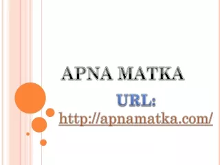 APNAMATKA |SATTA MATKA | MATKA RESULT |SATTA MATKA GUESSING | Matka bazaar