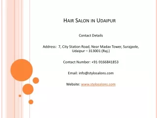 Hair Salon in Udaipur