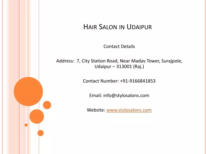 hair salon in udaipur