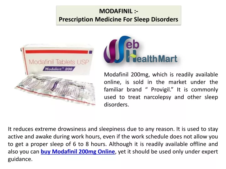modafinil prescription medicine for sleep