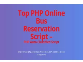 Top PHP Online Bus Reservation Script – PHP Auto Classified Script