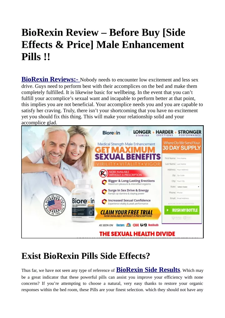 biorexin review before buy side effects price