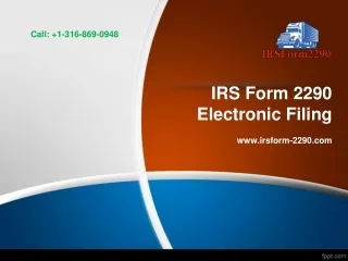 IRS Form 2290 Online | Efile 2290 | File 2290 Online in US | 2290 Online Filing for 2020