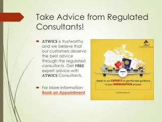 Take Advice from Regulated Consultants!