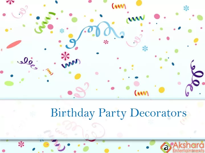 birthday party decorators