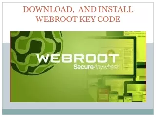 download and install webroot key code