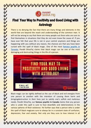 Find  Your Way to Positivity and Good Living with Astrology