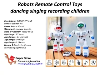 Robots Remote Control Toys dancing singing recording children