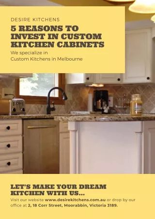 5 Reasons to Invest in Custom Kitchen Cabinets