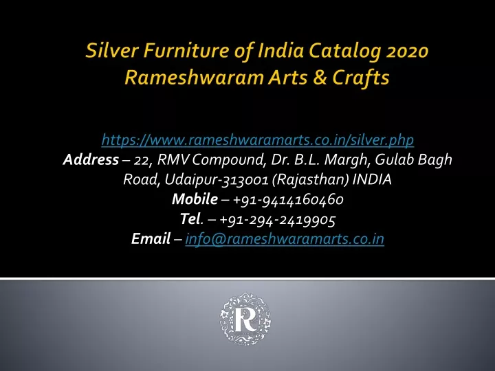 silver furniture of india catalog 2020 rameshwaram arts crafts