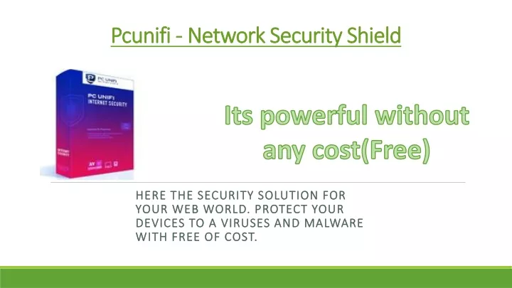 pcunifi network security shield