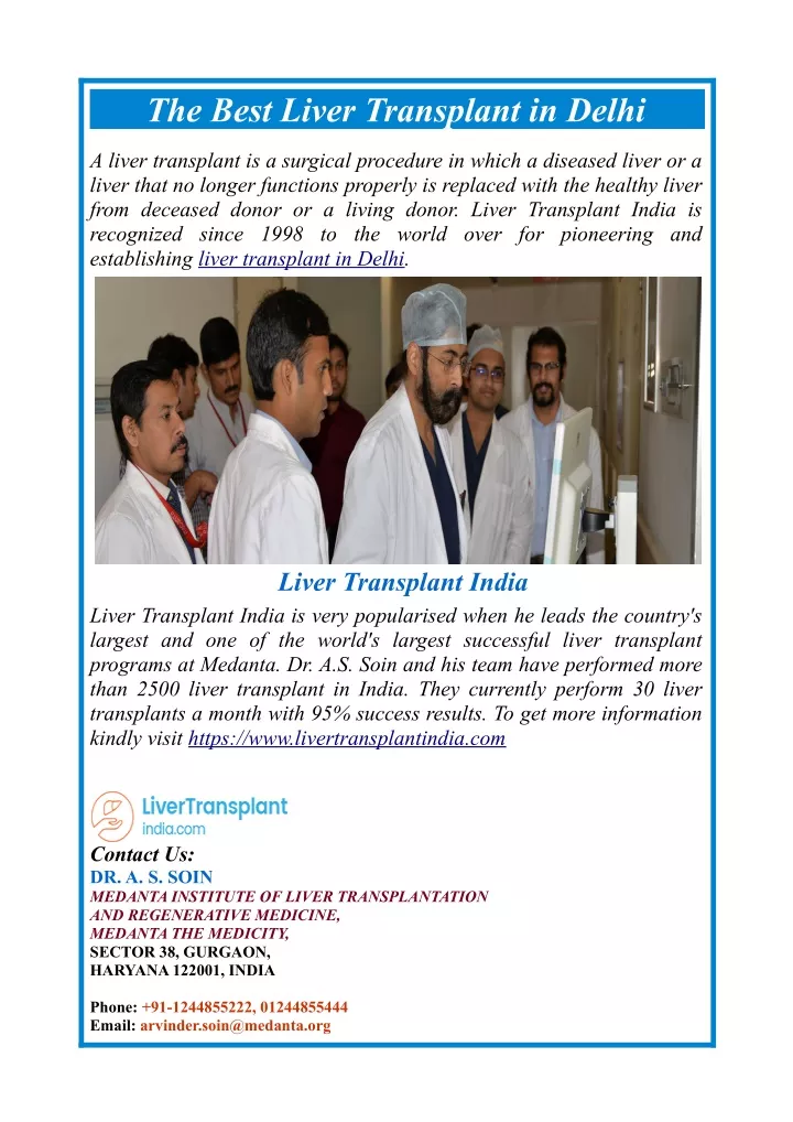 the best liver transplant in delhi