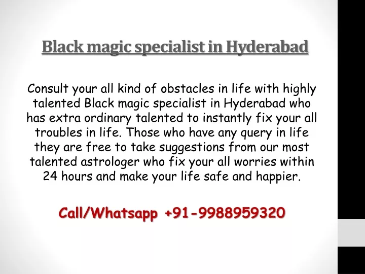 black magic specialist in hyderabad